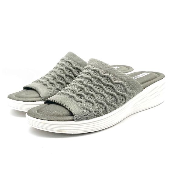 Ryka Nanette Stretch Knit Slide Demi-Wedge Slip-On Sandals Sage Green Size 9.5 - Picture 6 of 16